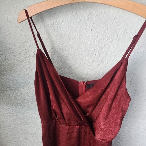 Lulu's front long slit bridesmaid collection special occasions maxi dress - Picture 5 of 16